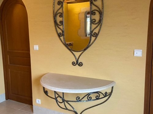 fabrication table et miroir en fer forge