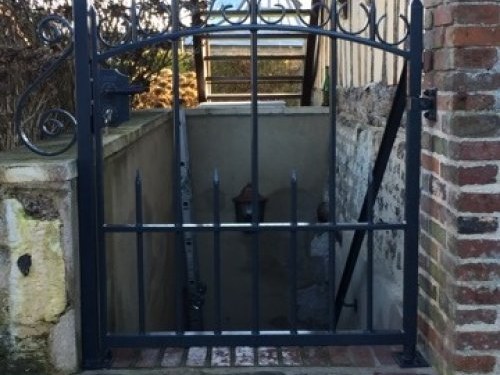 porte fer forge descente cave