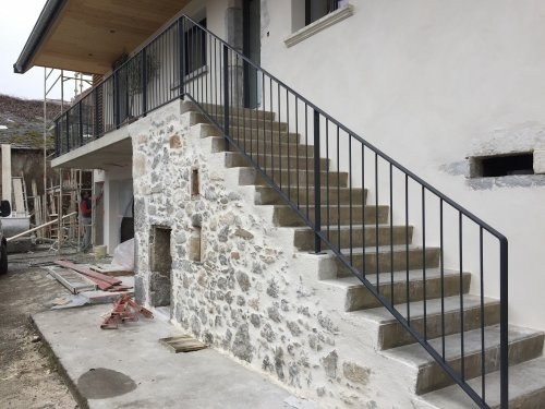 rampe et garde corps acier pour escalier